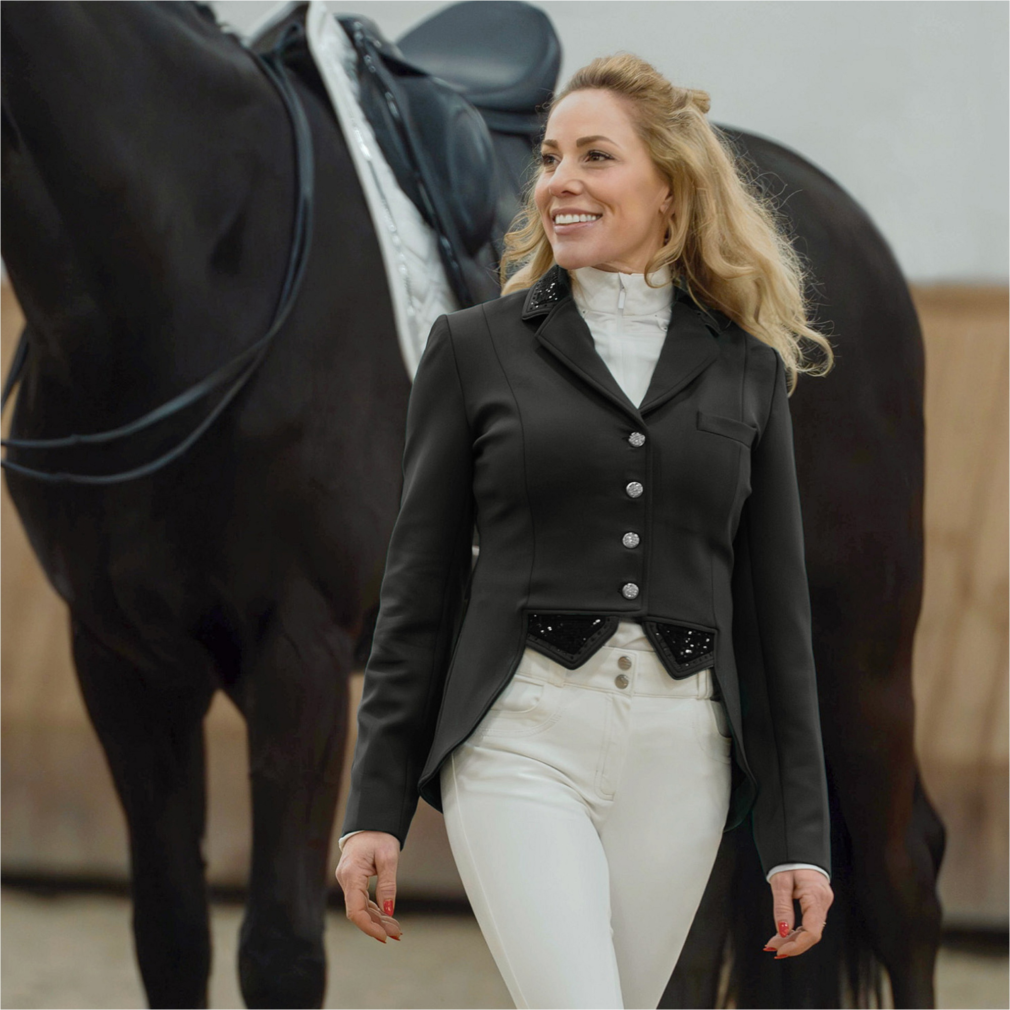 2026 Harrys Horse Damen Show Jacket Montpellier 26200287 - Black